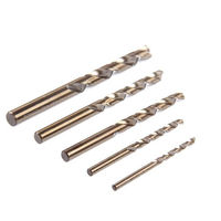 Jeu de forets en carbure monobloc M35, en alliage d'acier au tungstène, usinés avec précision par CNC, queue droite, angle de 118°, pour droitiers