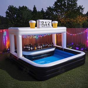 <span class=keywords><strong>Bar</strong></span> gonfiabile residenziale con luci a LED per Resort sulla spiaggia mobili Extra Large <span class=keywords><strong>Bar</strong></span> gonfiabile per giardino - Product Image 1