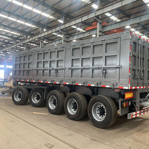 Prix d'usine Remorque complète personnalisée 3 4 5 essieux Remorque de chargement Barre de tirage Remorque à vendre à déchargement latéral Prix bon marché en stock - Product Image 5