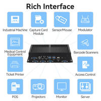 PC Mini Industri 12V Prosesor Intel Core I3 I5 I7 6 RS232 COM Dual LAN DP LVDS Display Linux Komputer Mikro Tanpa Kipas