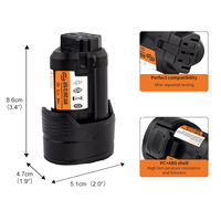 Baterai alat listrik tanpa kabel sertifikasi CB untuk baterai isi ulang 12V 2Ah Ridgids R82007 R82237K zr92009