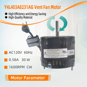 Motor de Ventilador para Aire Acondicionado Eléctrico AC120V 60HZ 0.58A 1600RPM 30W CW <span class=keywords><strong>BCL</strong></span> Y4L403A8231AG, Piezas para el Hogar - Product Image 3