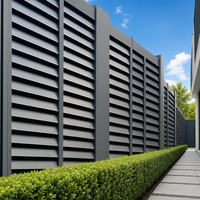 Panneaux de clôture en aluminium commerciaux à persiennes pour système de protection extérieure du périmètre des immeubles de bureaux