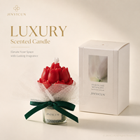 Lilin Aroma Tulip Buatan Tangan Grosir, Lilin Kedelai Dekoratif, Lilin Bunga dengan Aroma, Warna, dan Logo Kustom, Pabrik OEM