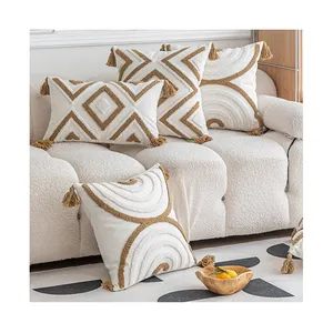 Nakışlı minder döşemeleri Boho kanepe atmak yastık kapakları dekoratif kırlent ev dekor için kapakları