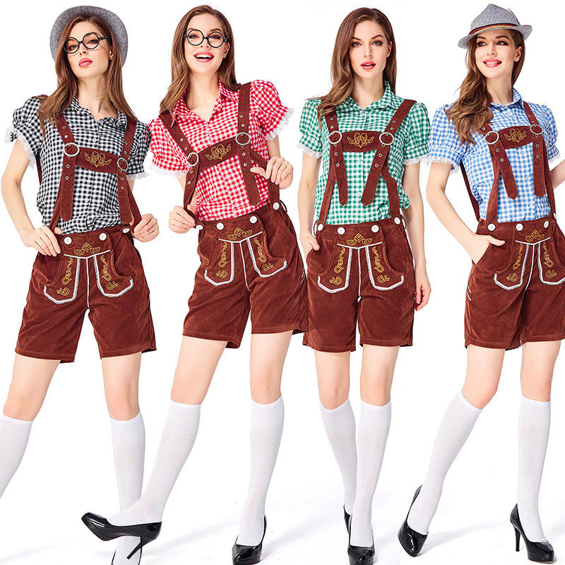 Costume allemand pour femme adulte Oktoberfest Lederhosen Bavière
