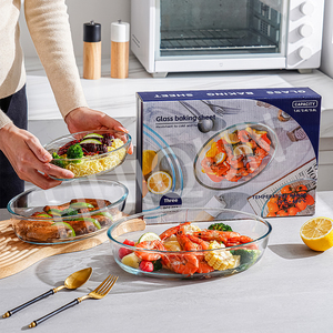 Différentes formes et capacités Plateau <span class=keywords><strong>de</strong></span> cuisson en verre Four à micro-ondes résistant à la chaleur Plateau à <span class=keywords><strong>poisson</strong></span> ménager Matériau en borosilicate - Product Image 5