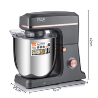 Robot Pâtissier RAF Grande Capacité 12 L en Acier Inoxydable avec Crochet Pétrisseur, Fouet et Batteur