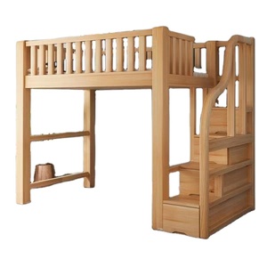Nordic Modern High Quality Solid Wood Low Profile Kid <strong>Loft</strong> <strong>Bed</strong> with Stairs - Product Image 1