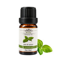 Huile essentielle de basilic 100% pure et naturelle, marque privée personnalisée, OEM, aromathérapie, diffuseur, soin de la peau, huile de massage, bougie