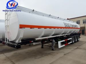 <span class=keywords><strong>Semi</strong></span>-remorque citerne à carburant personnalisable de type squelette détachable de 40 000 L (40 m³) avec <span class=keywords><strong>6</strong></span> pneus simples et essieu à suspension pneumatique - Product Image 3