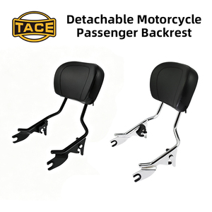 Respaldo de pasajero desmontable rápido para motocicleta con portaequipajes para Harley Touring 2009+ con soporte cromado negro - Product Image 6