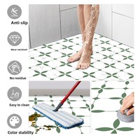 Revêtement de sol vinyle auto-adhésif moderne en PVC, imperméable et antidérapant, pour cuisine, salle de bain et décoration intérieure