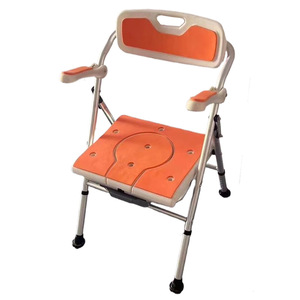 Chaise de douche multifonctionnelle avec toilettes, 50x59x84cm, en alliage d'aluminium, pliable, antidérapante, pour personnes âgées, femmes enceintes - Product Image 3