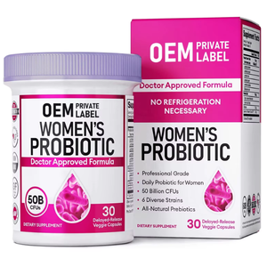 Cápsulas de Probióticos para Mujeres, 50 Mil Millones de UFC, 6 Cepas Diversas, Vitaminas Orgánicas para la Salud Digestiva y Femenina, para Mujeres Adultas y Embarazadas - Product Image 1