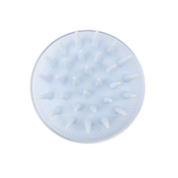 Brosse à shampooing ronde pour le cuir chevelu avec des dents en TPR douces, masseur professionnel du cuir chevelu avec coque transparente en PS