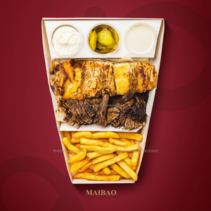 Custom Takeaway Food Takeout Paper Shawarma Fries Box Desechable Take Away Food Packaging Fiambreras - Product Image 4