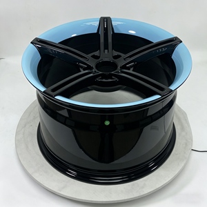 ล้อฟอร์จสีฟ้าอ่อนเงา ขอบสีดำ สำหรับรถยนต์ e40 ขนาด 19 20 21 22 23 24 นิ้ว 5x1143 5x120 - Product Image 2