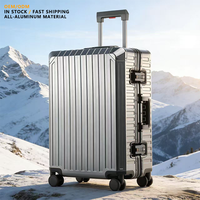 Maleta de Viaje de Negocios de Lujo 2026, Totalmente de Aluminio, con Ruedas Giratorias TSA, Duradera, Moderna, Clásica, con Logotipo Personalizado