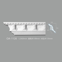 OA-1126 Moulures de Couronne pour Villa Européenne, Décoration Intérieure/Extérieure, Polyuréthane Léger, Apprêt Blanc, Hôtels, Hôpitaux