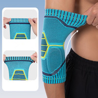 Manchon de compression respirant et antidérapant pour coude, avec coussinet en silicone, haute élasticité, vente en gros