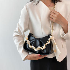 Bolso de hombro plegable Cloud Bag de moda para mujer, bolsos al por mayor, bolso para mujer, bandolera de piel sintética con cadena - Product Image 6