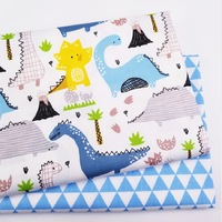 Lot de 2 carrés de tissu en coton 50x50cm à motifs mignons pour patchwork et quilting DIY