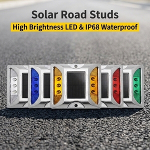 ベストセラー スクエア BR-SF122B 両面ソーラーロードリフレクター アルミ製 IP68 LED点滅ライト 道路安全装置 - Product Image 1