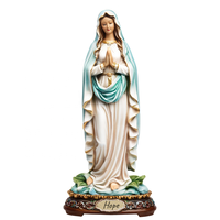Statue religieuse catholique de la Vierge Marie en résine, artisanat fait main, décoration d'intérieur, objet de collection.