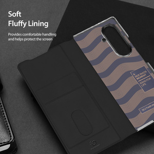 เคสโทรศัพท์แบบกระเป๋าใส่บัตร เหมาะสำหรับโทรศัพท์ Z Fold8 ultra แบบพับได้ พร้อมช่องใส่บัตร ฝาพับแบบธุรกิจ  วัสดุหนัง - Product Image 6