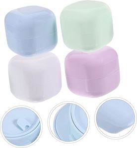 New Style 3g 5g 10g 20g 30g 50g White pink square Double Layer Wall Jar Plastic Body Butter <b>Lip</b> Scrub Container pp <b>Cream</b> Jars - Product Image 3