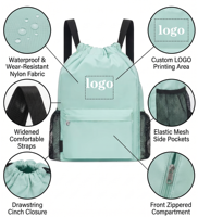 Sac à dos de plage à cordon personnalisé, imperméable, pour le basketball, le football, la gym, avec compartiment pour chaussures, résistant à l'eau
