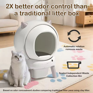 Caixa de Areia Automática para Gatos com Preço de Fábrica, Grande, Autolimpante, com Controle por Aplicativo, Proteção de Segurança Dupla, Sem Cheiro - Product Image 3