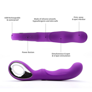 Vibrateur point G incurvé en silicone, stimulateur clitoridien avec anneau de maintien au <span class=keywords><strong>doigt</strong></span>, masseur à forte vibration rechargeable, jouet sexuel pour femmes - Product Image 4