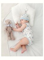 Baju Bayi Baru Lahir Serat Bambu, Romper Tanpa Lengan Tipis Musim Panas, Pakaian Bayi Bambu