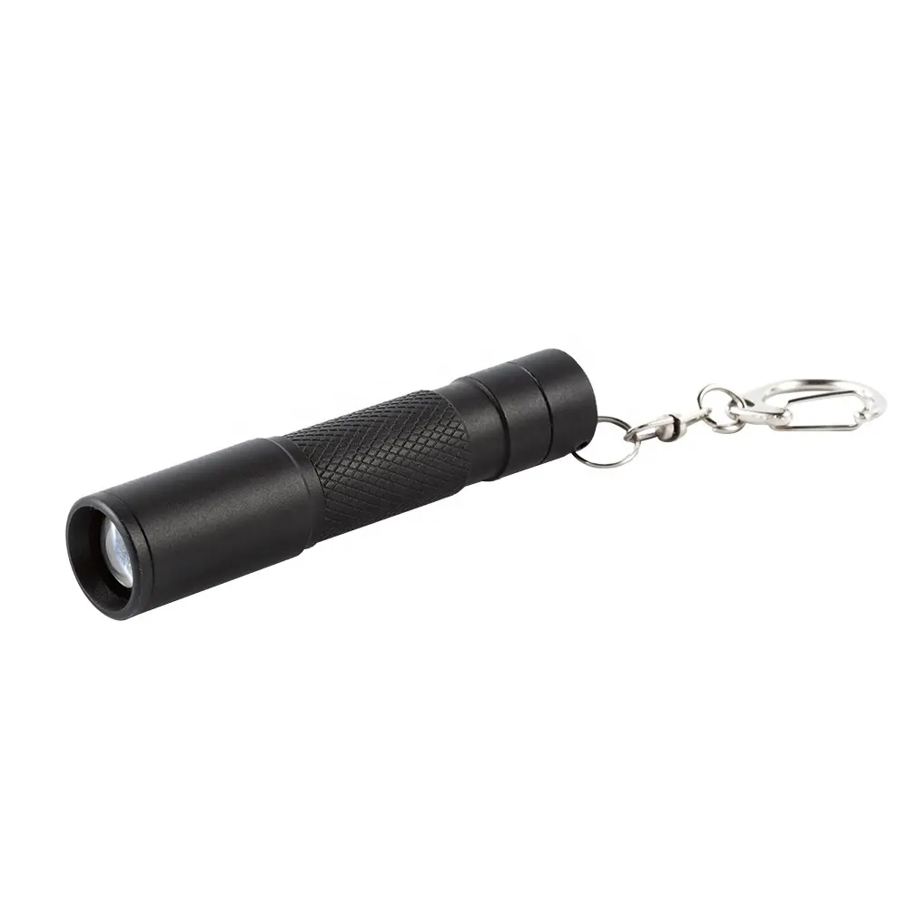 1aaa battery portable pocket mini gift souvenir zoomable aluminum led keychain flashlight key chain keyring torch light