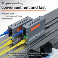 Convertidor de Medios de Fibra Óptica HTB-3100 A&B 10/100Mbps Netlink Monomodo Monofibra 25km SC Transceptor Óptico Par e Individual