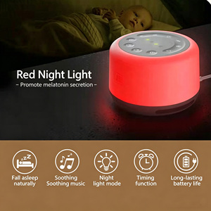 Équipement <span class=keywords><strong>audio</strong></span>, machine à bruit blanc, 7 couleurs RVB, veilleuse respirante, apaisant pour bébé, moniteur de sommeil, <span class=keywords><strong>lecteur</strong></span> MP3 - Product Image 4