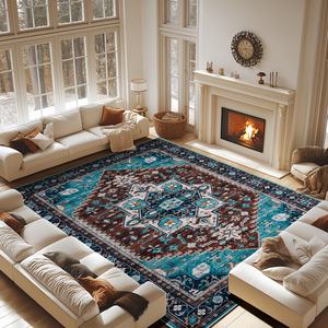 Tappeto Vintage Boho per Salotto di Grandi Dimensioni, Moquette di Lusso per Arredamento Casa e Tappetino per Camera da Letto - Product Image 4