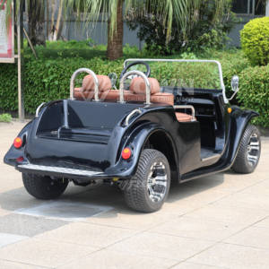 ブラックコンバーチブル2人乗りゴルフモデルデザインミニクラシックカー人気ストリートファッション電気クラシックカー - Product Image 4