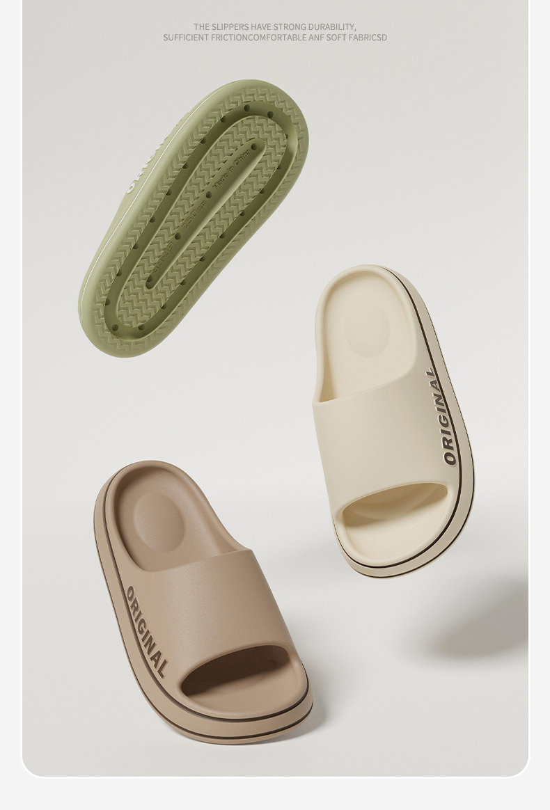 Hot Sale Bathroom Soft Beach EVA Fashion Non-slip Slippers Mens and Women House Slides