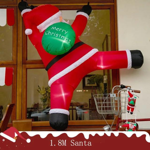 Décoration de Noël <span class=keywords><strong>gonflable</strong></span> de 16 pieds, Père Noël debout, décoration de jardin extérieure, modèle <span class=keywords><strong>gonflable</strong></span> de Père Noël à vendre - Product Image 4
