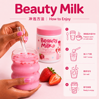 Fraise Glutathion Lait De Beauté En Poudre OEM ODM Marque Privée Pot 180g Boisson Instantanée Japonaise Antioxydant Complément