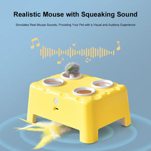 Giocattolo Interattivo per Gatti per Adulti 2-in-1 Automatico Ricaricabile USB con Piuma Rotante <span class=keywords><strong>e</strong></span> Silenziosa Giochi per Gattini - Product Image 3