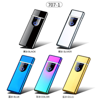Briquet électronique moderne rechargeable par USB, double face, coupe-vent, pour cigarettes