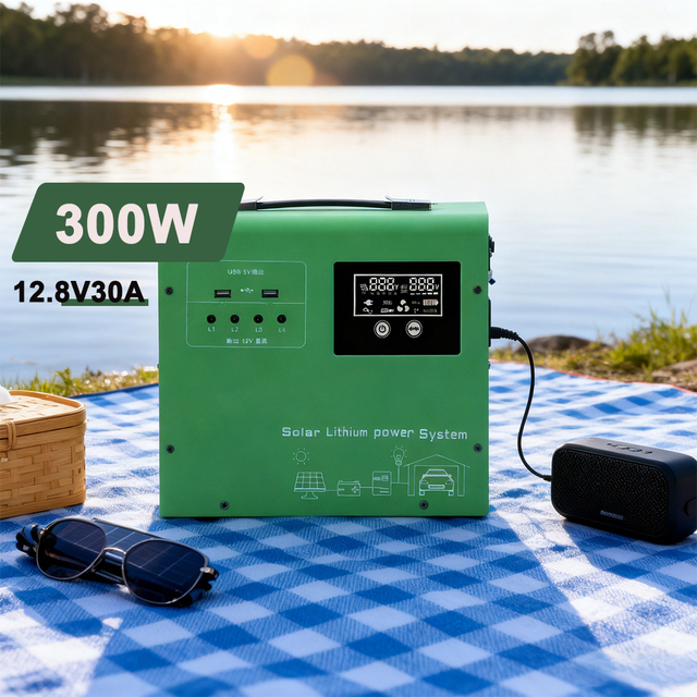 12V 300W LiFePO4 External Battery Portable Station Solar Generator Pure Sine Wave AC Outlet of Portable Solar Power Generator