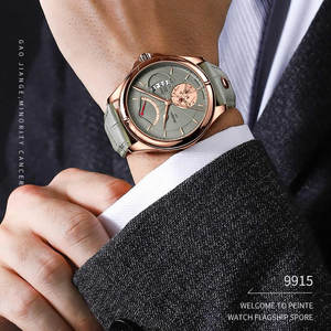 2024 POEDAGAR 802 Business Quartz <b>Watch</b> Leather Strap <b>Men</b> <b>Watches</b> <b>Waterproof</b> Wristwatches - Product Image 3