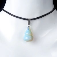 20mm Naturel Quartz Bouteille Gourde Pendentif Classique Plaqué Or Guérison Chakra Artisanat Charme pour la Fabrication de Bijoux Collier