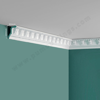 Moulures décoratives en polyuréthane pour plafond et mur, style européen, en PU, avec couronne sculptée en forme de rose