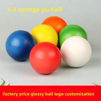 6.3 CM bleu maille Baseball PU mousse balle anti-stress pour Smiley visage balle élastique fournisseur transfrontalier fabricant Sports promotionnels